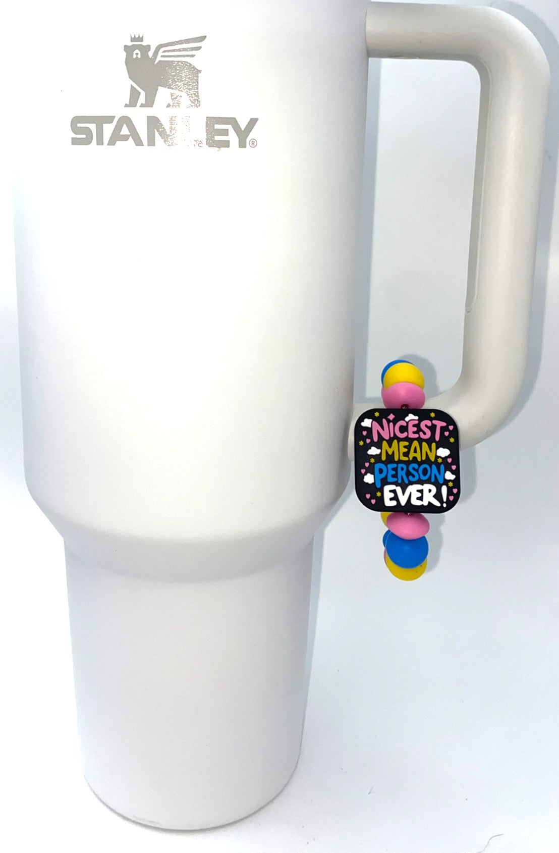 Nicest Mean Person Ever Stanley Tumbler Cup Handle Charm