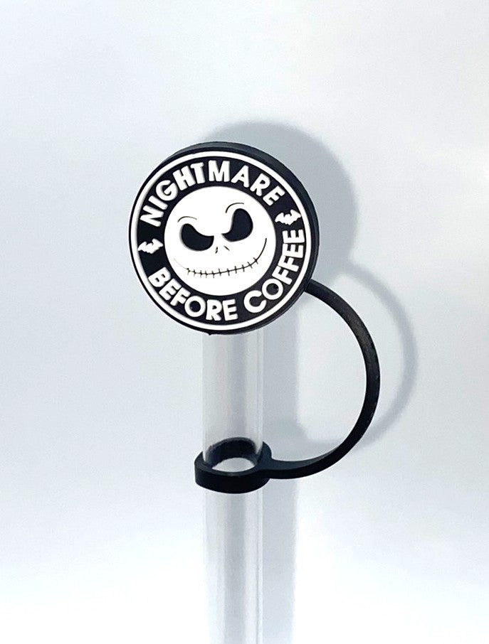 Nightmare Before Coffee Straw Topper