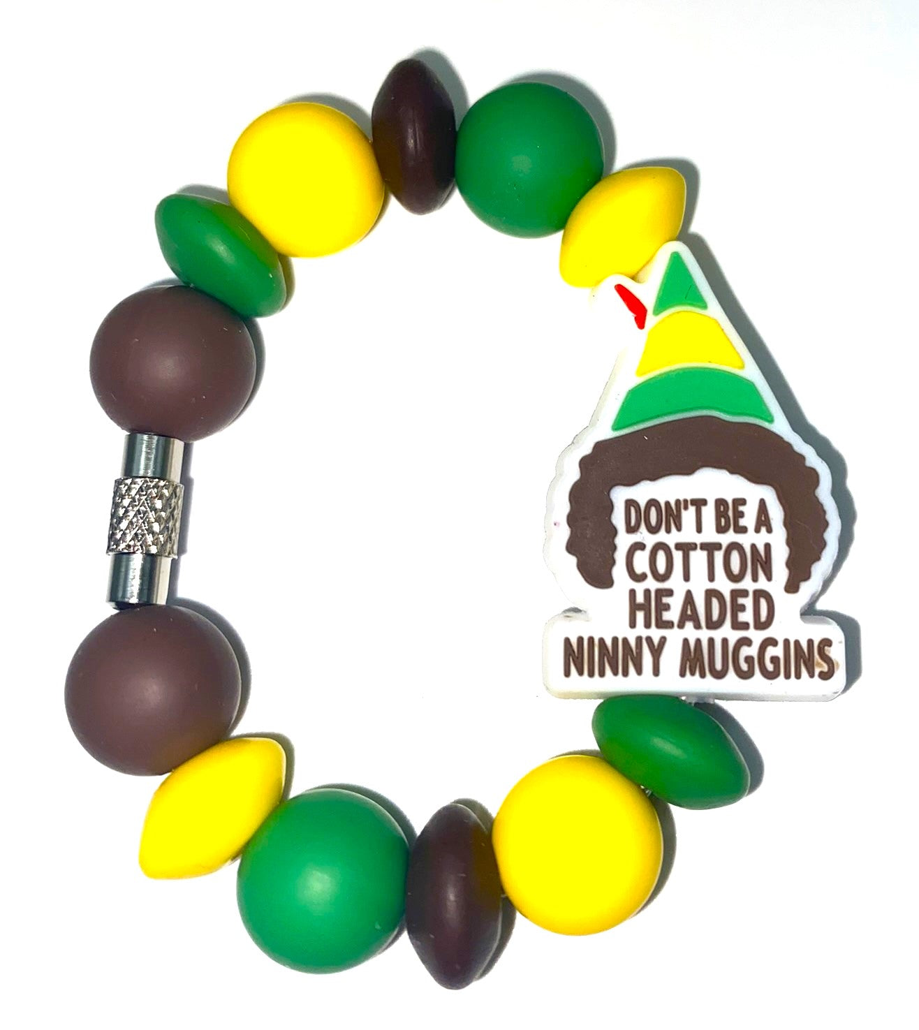 Elf Don't Be A Cotton Headed Ninny Muggins Christmas Stanley Tumbler Cup Handle Charm