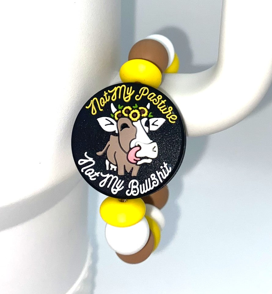 Not My Pasture Not My Bullshit Stanley Tumbler Cup Handle Charm