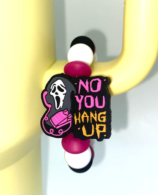 No You Hang Up Ghost Face Scream Mask Horror Villain Stanley Tumbler Cup Handle Charm