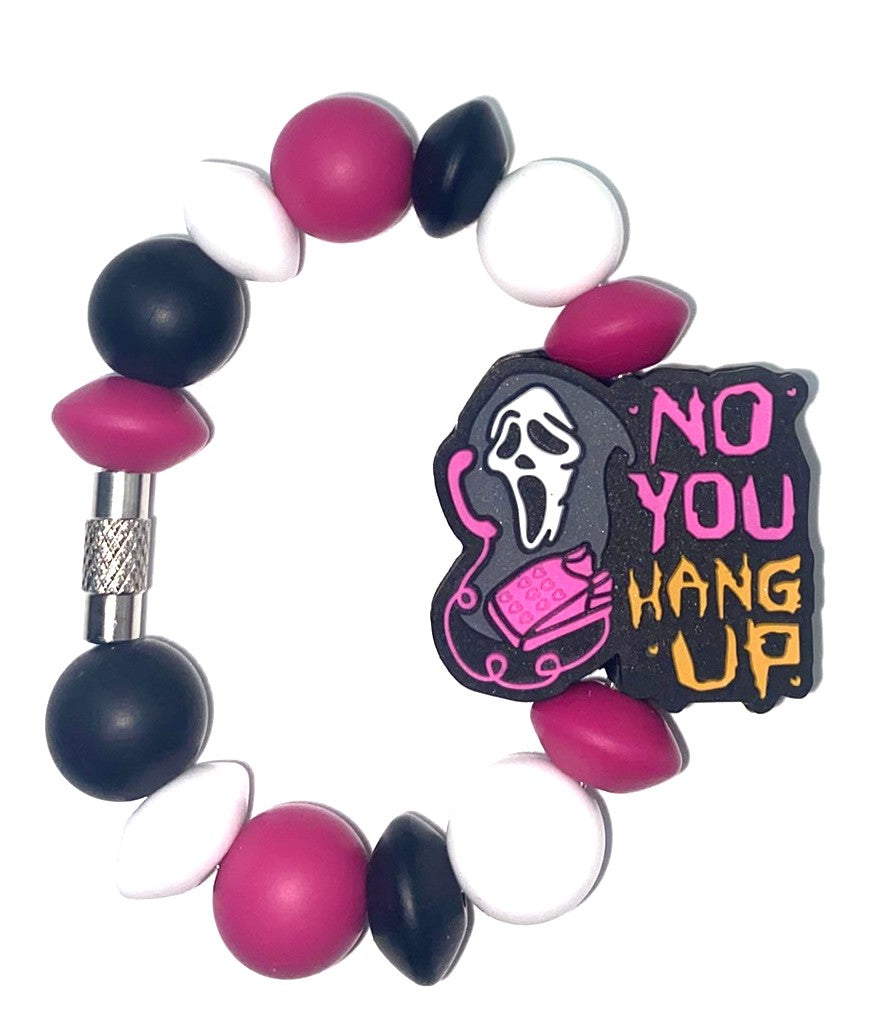 No You Hang Up Ghost Face Scream Mask Horror Villain Stanley Tumbler Cup Handle Charm