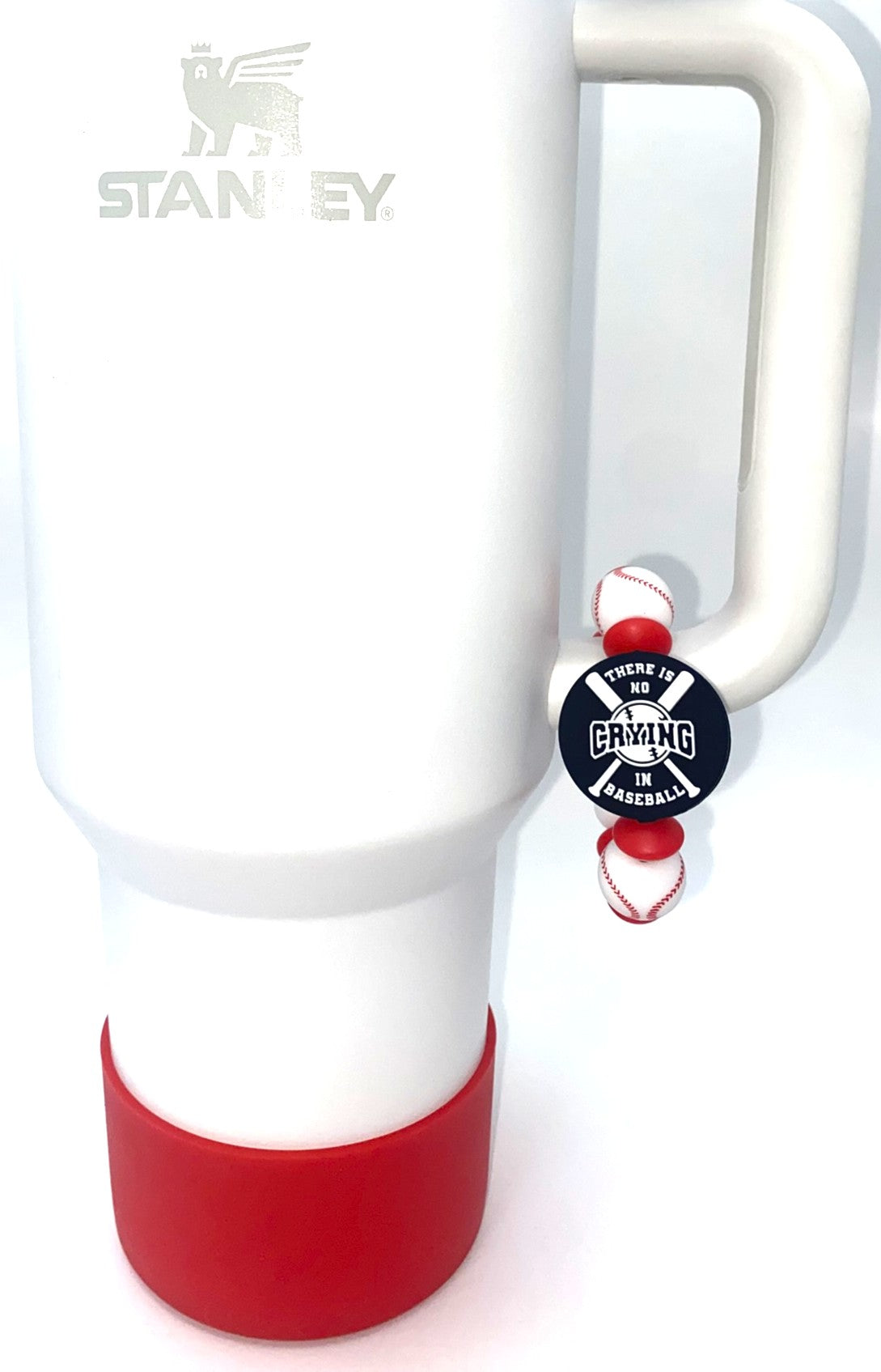 There's No Crying In Baseball Stanley Tumbler Cup Handle Charm
