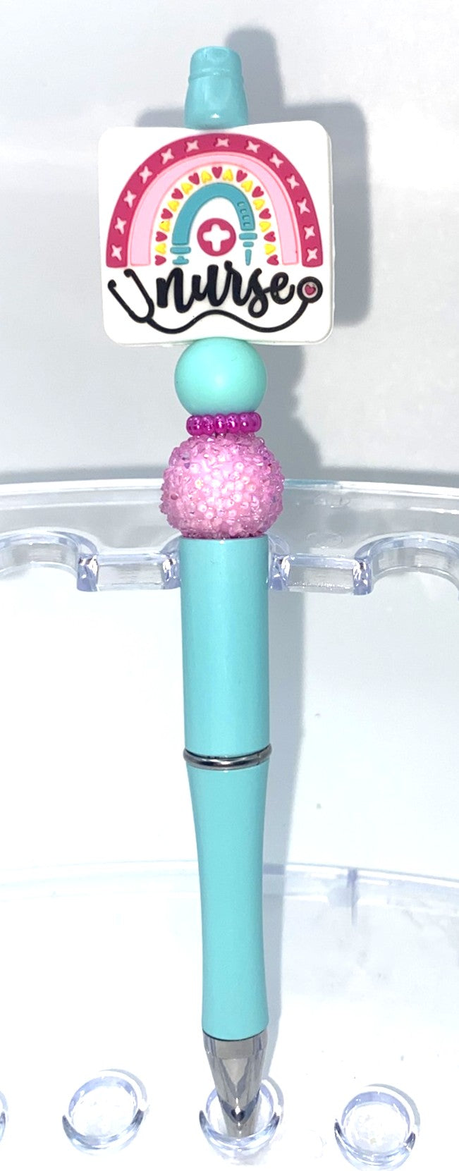 Nurse Boho Rainbow Beaded Pen