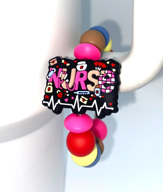 Nurse Heartbeat Stanley Tumbler Cup Handle Charm