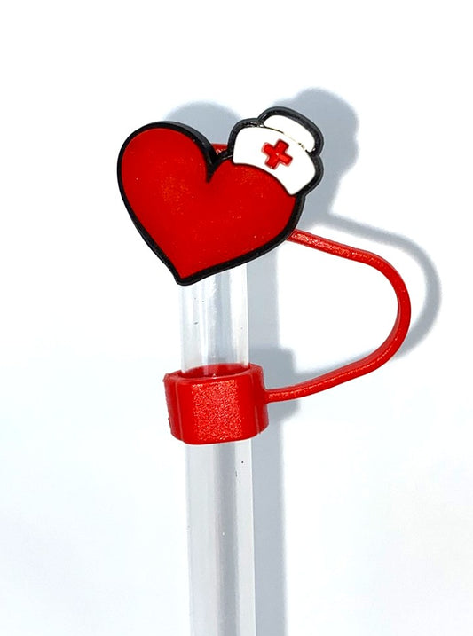 Nurse Heart Straw Topper