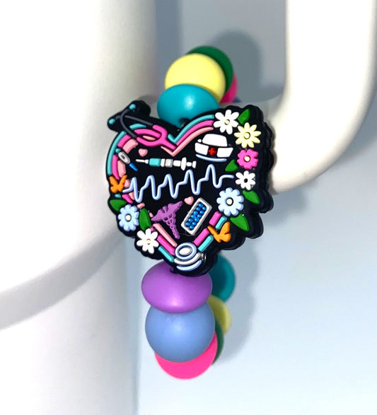 Nurse Supplies Heart Stanley Tumbler Cup Handle Charm