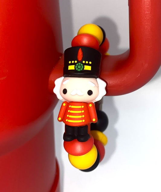 Red Nutcracker 3D Christmas Stanley Tumbler Cup Handle Charm