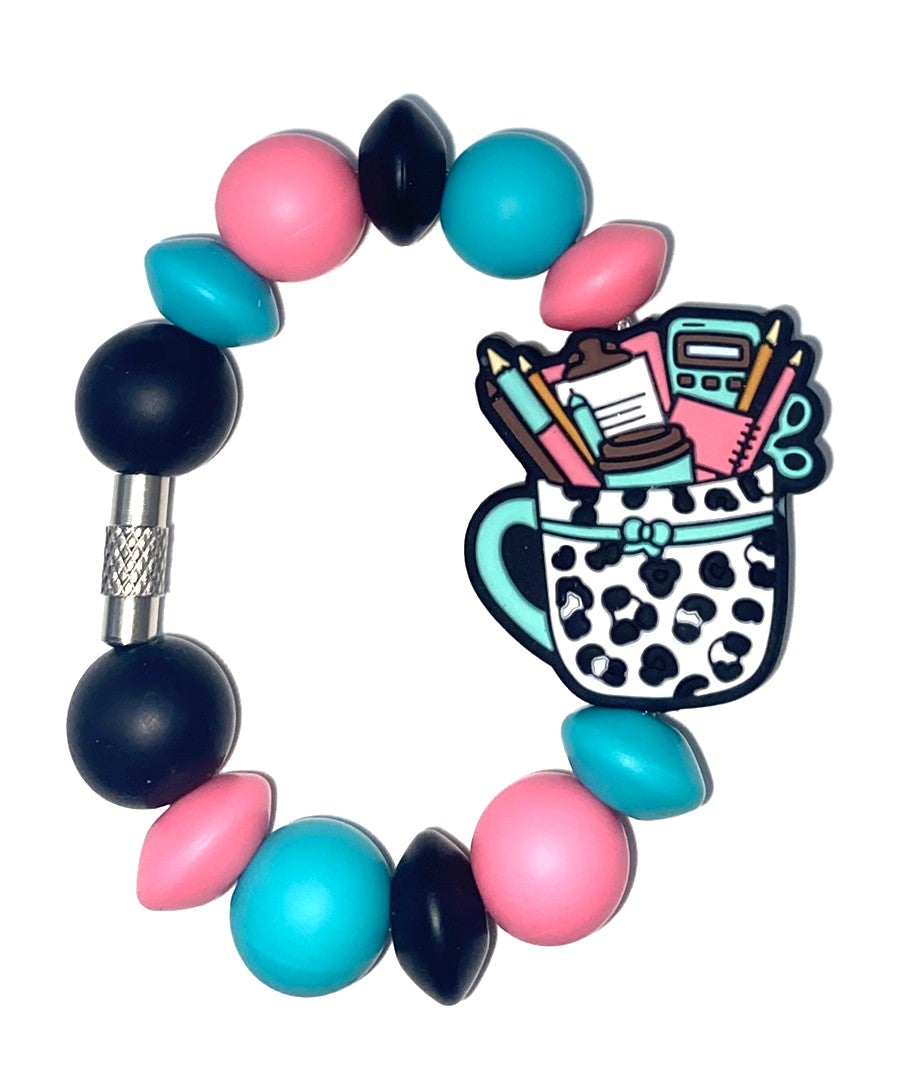 Office Life Work Leopard Black & White Mug Office Supplies Stanley Tumbler Cup Handle Charm