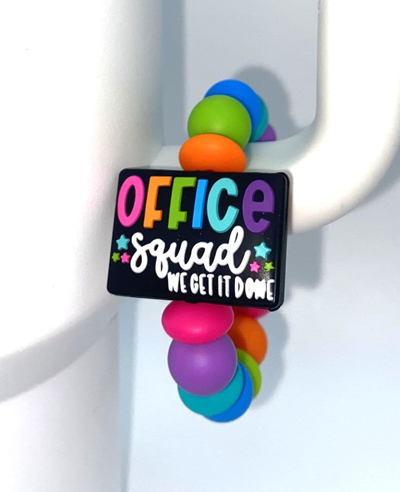 Office Squad We Get It Done Stanley Tumbler Cup Handle Charm