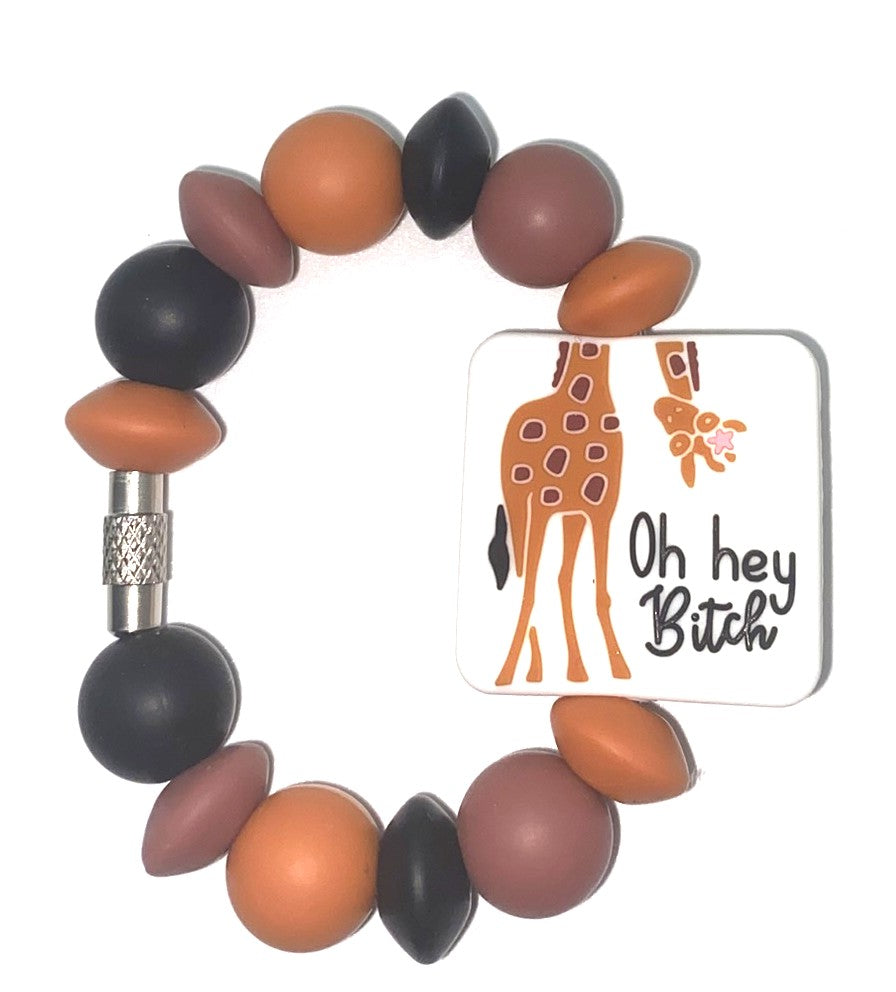 Oh Hey Bitch Giraffe Stanley Tumbler Cup Handle Charm