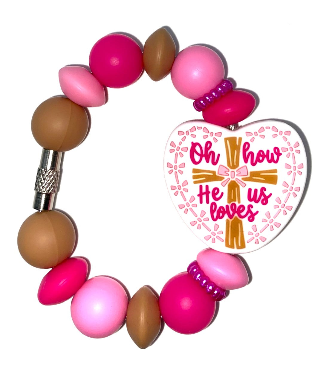 Oh How He Loves Us Cross Stanley Tumbler Cup Handle Charm