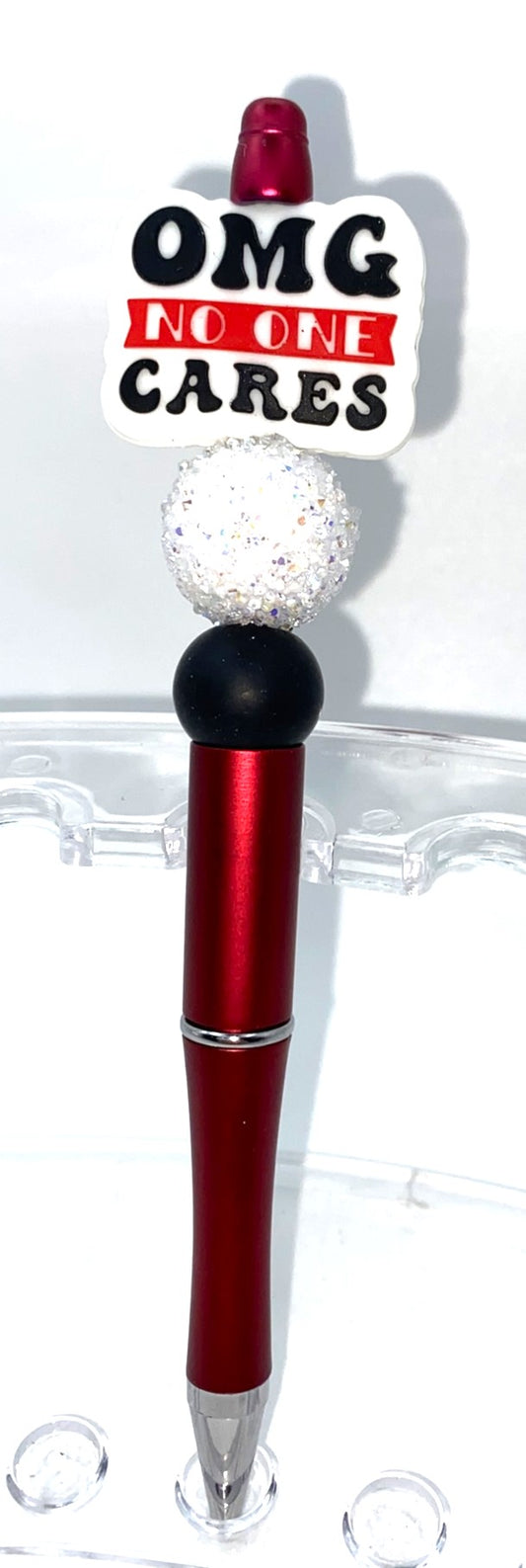 OMG No One Cares Beaded Pen