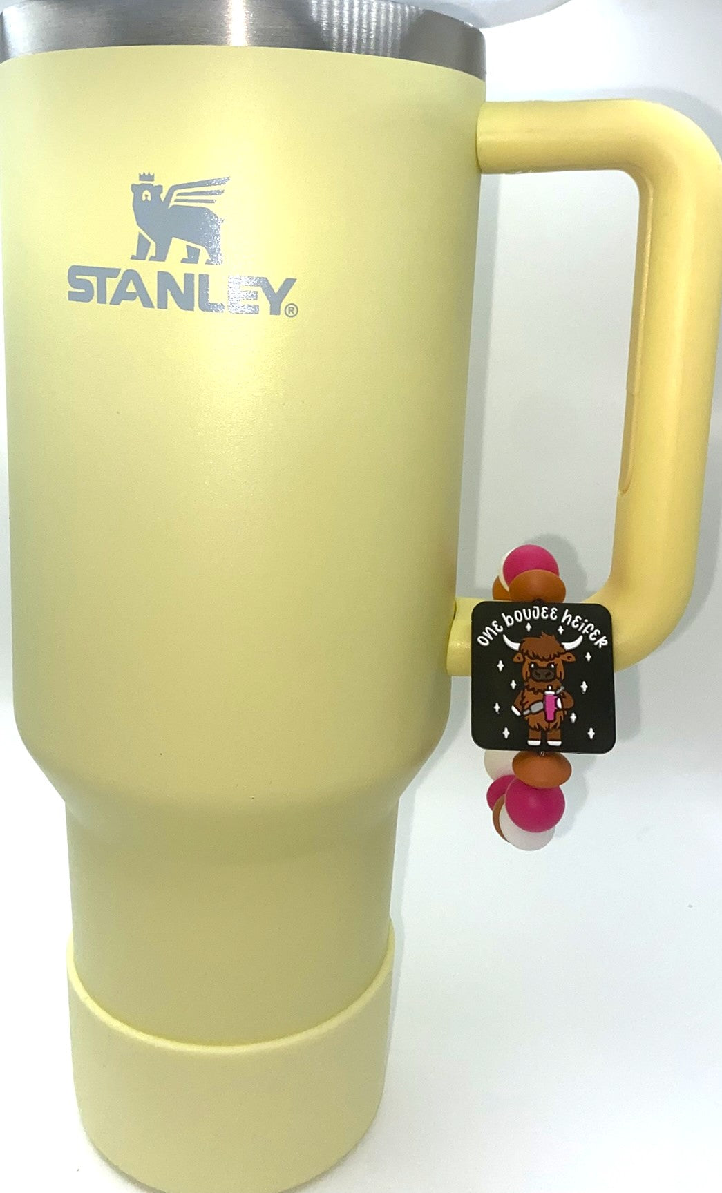 One Boujee Heifer Highland Cow Stanley Tumbler Cup Handle Charm