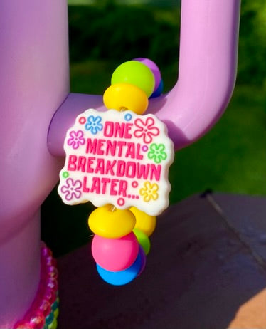One Mental Breakdown Later Sponge Guy Funny Stanley Tumbler Cup Handle Charm