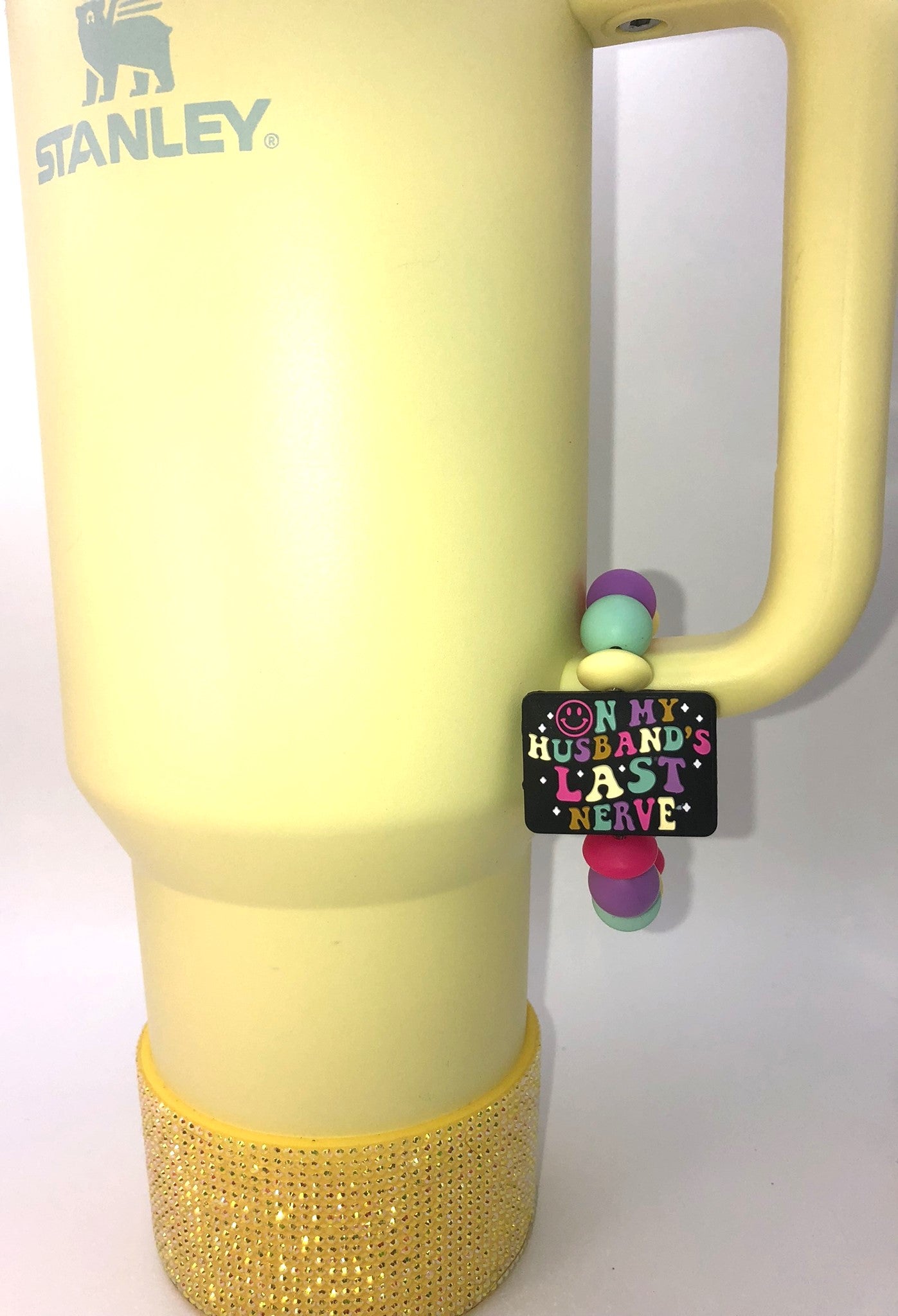 On My Husband's Last Nerve Colorful Stanley Tumbler Cup Handle Charm