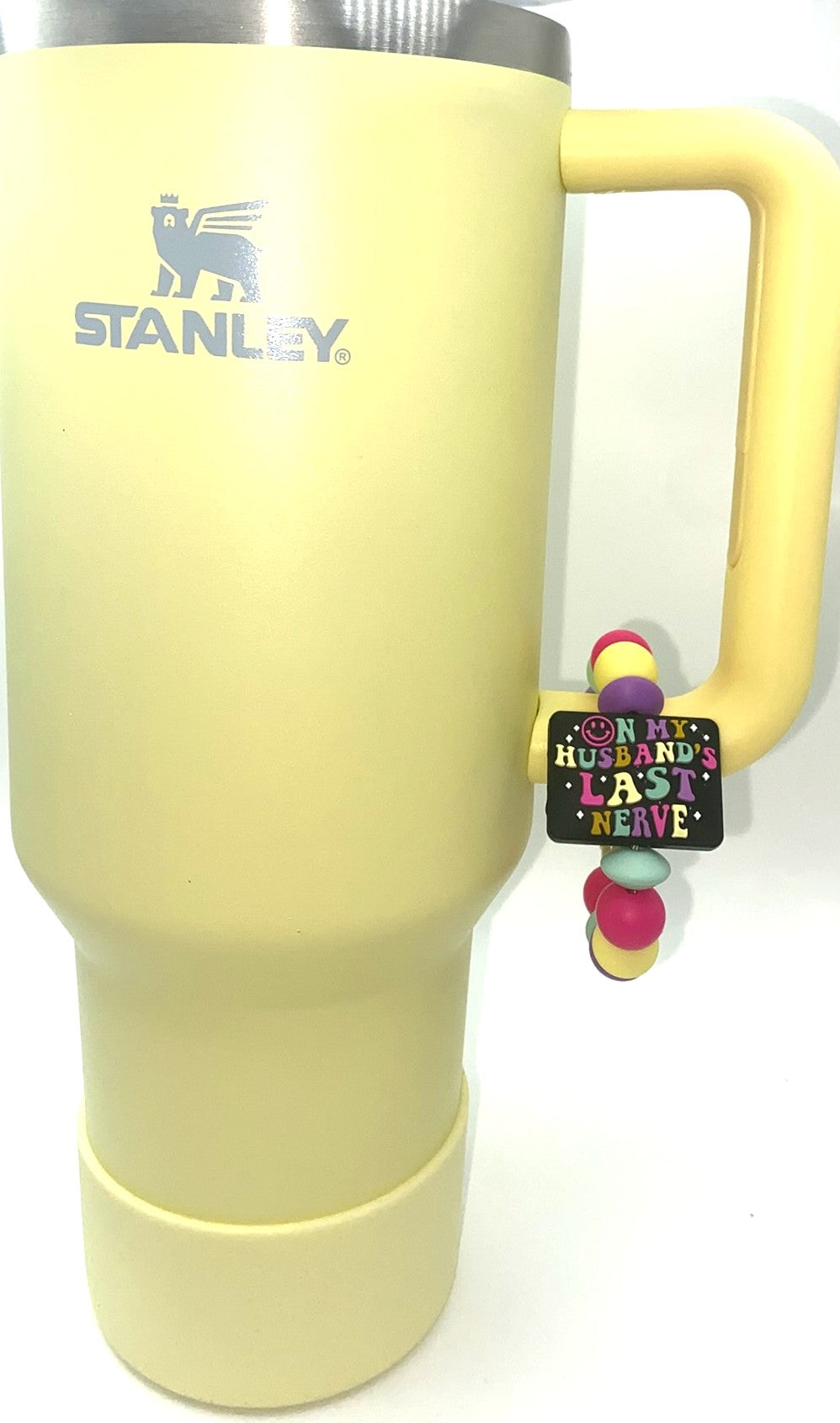 On My Husband's Last Nerve Colorful Stanley Tumbler Cup Handle Charm