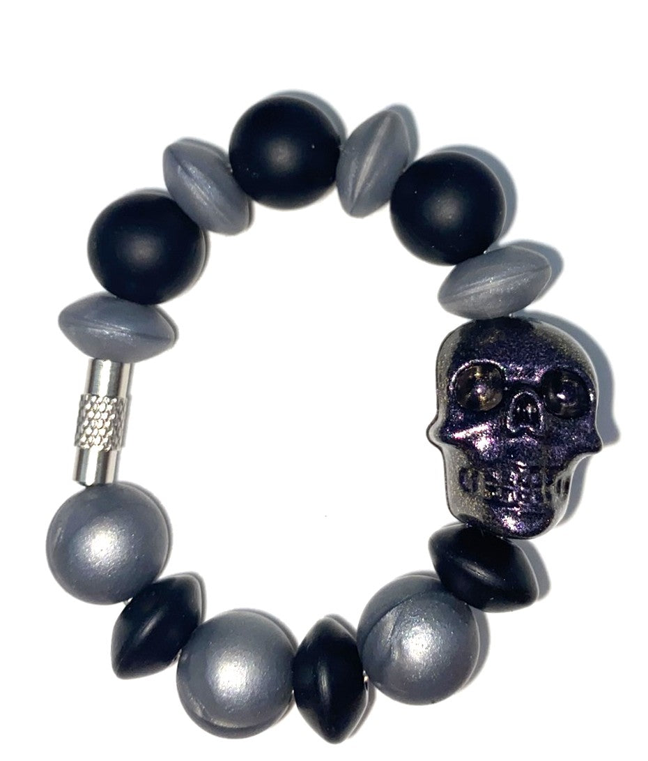 Opal Black Skull Stanley Tumbler Cup Handle Charm