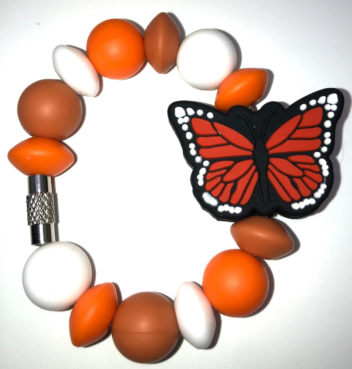 Orange Monarch Butterfly Stanley Tumbler Cup Handle Charm