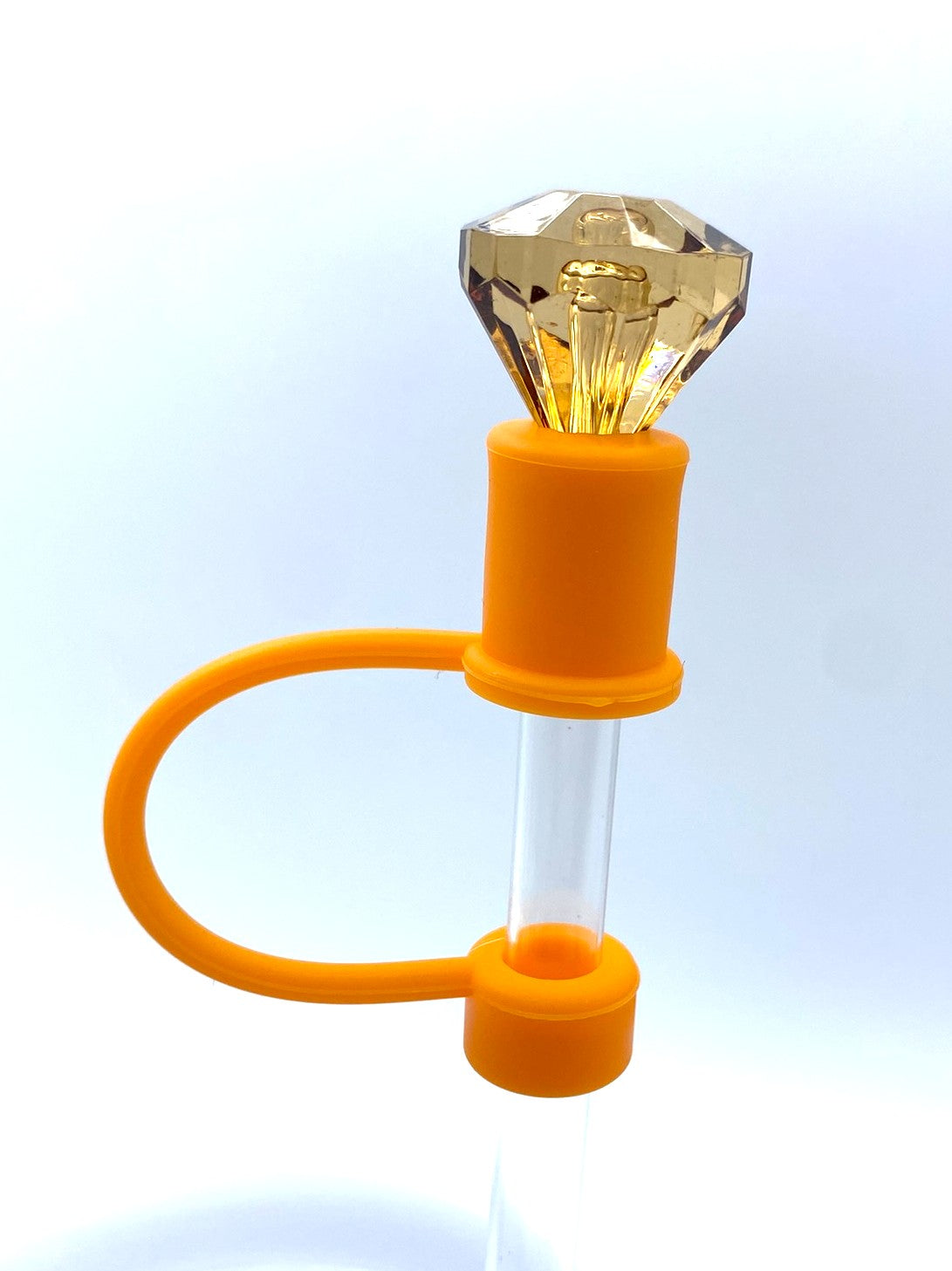 Orange Diamond Straw Topper