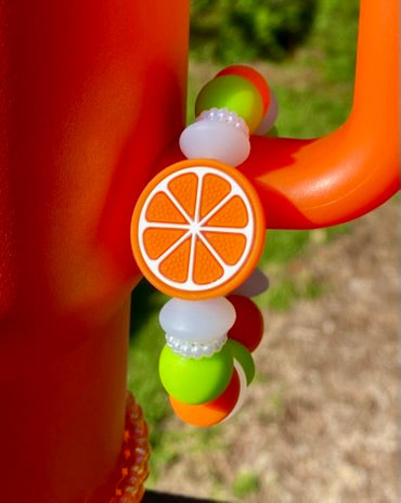 Orange Slice Fruit Stanley Tumbler Cup Handle Charm