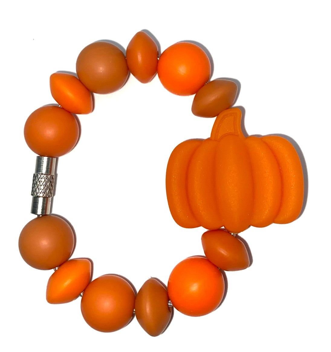 Orange Ridged Pumpkin Stanley Tumbler Cup Handle Charm