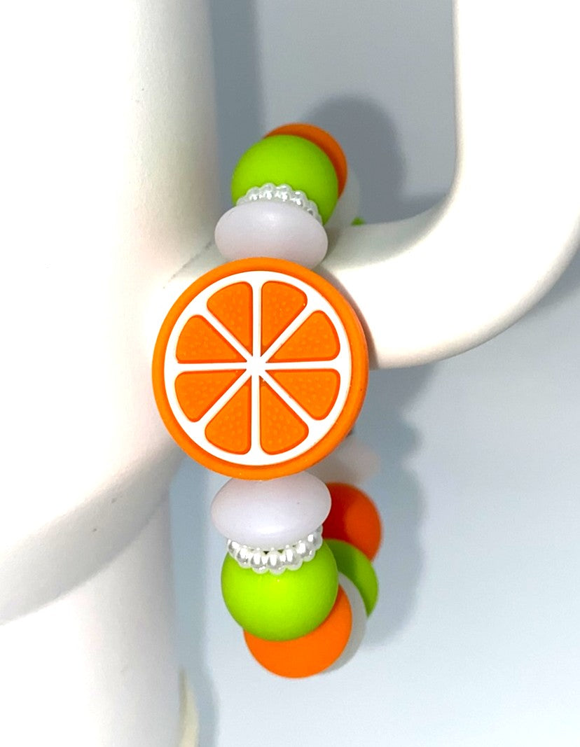 Orange Slice Fruit Stanley Tumbler Cup Handle Charm