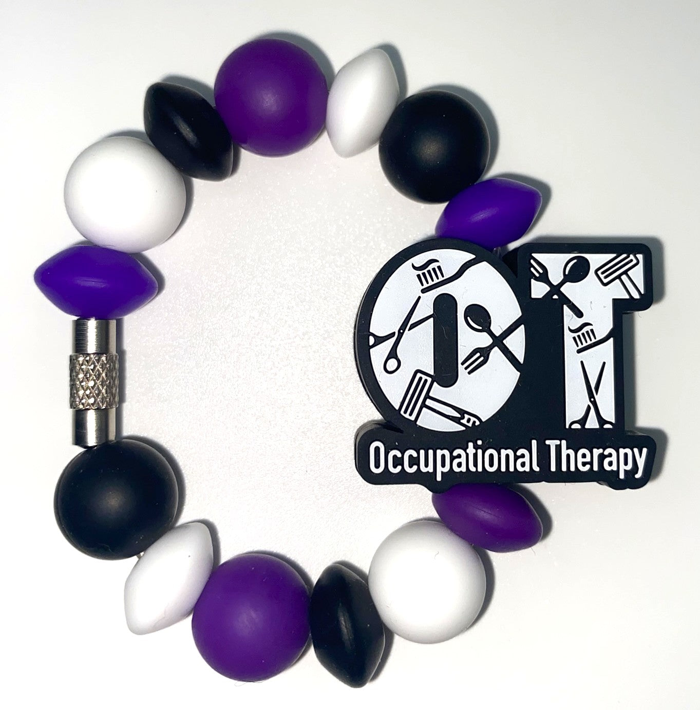 OT Occupational Therapy Black & White Stanley Tumbler Cup Handle Charm
