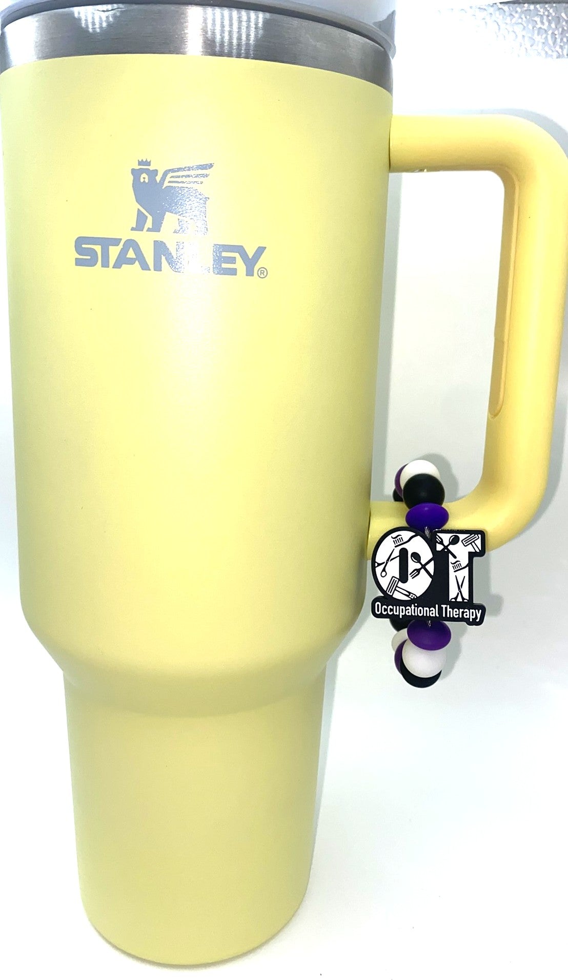 OT Occupational Therapy Black & White Stanley Tumbler Cup Handle Charm