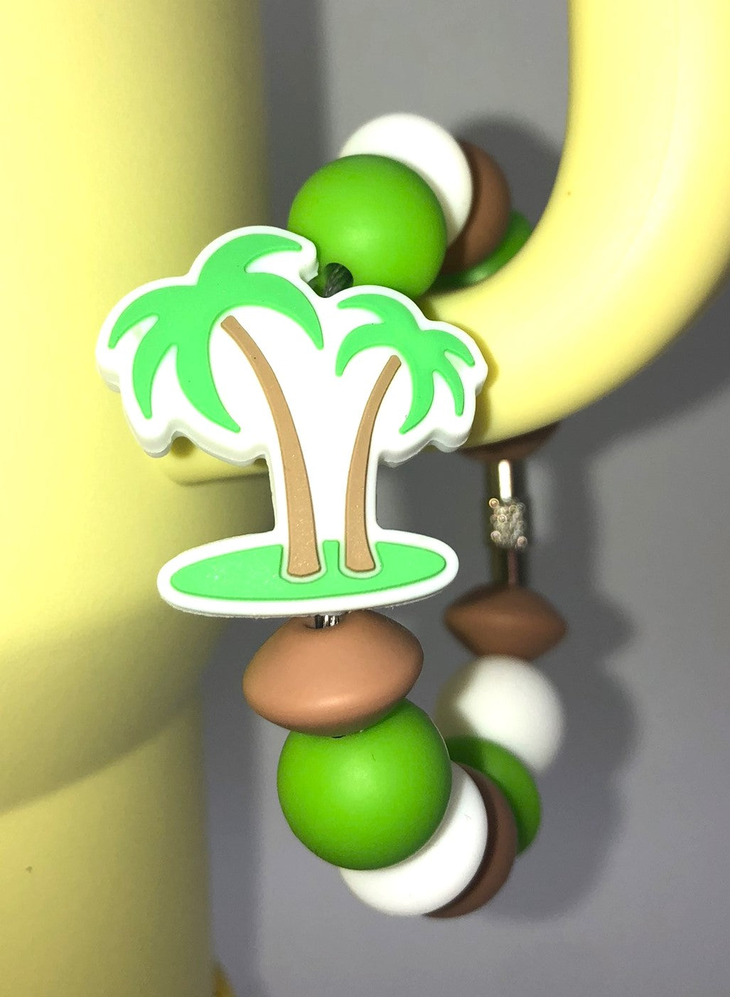 Palm Trees Beach Island Stanley Tumbler Cup Handle Charm