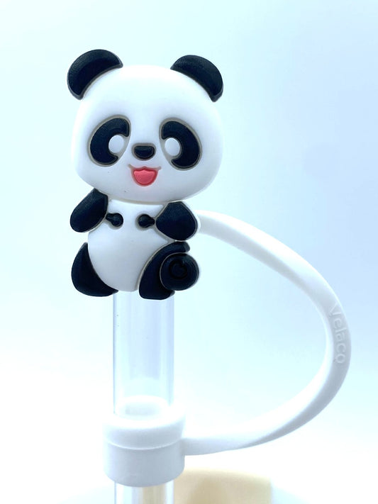 Panda Bear Straw Topper