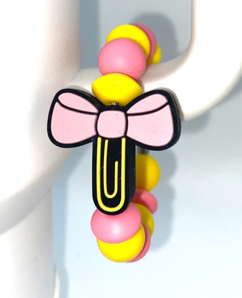 Paper Clip Bow Stanley Tumbler Cup Handle Charm