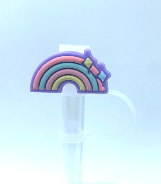 Pastel Rainbow Straw Topper