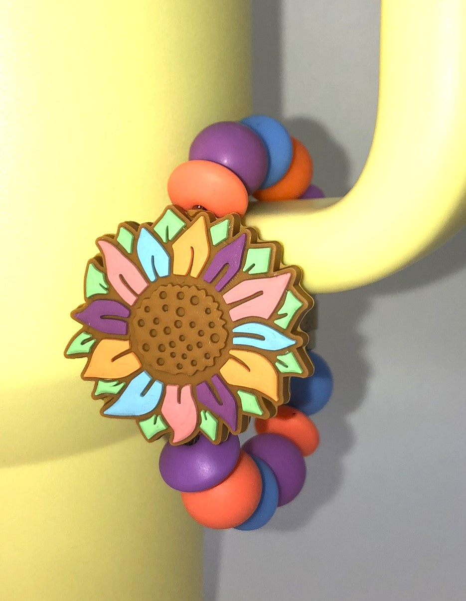 Pastel Western Sunflower Stanley Tumbler Cup Handle Charm