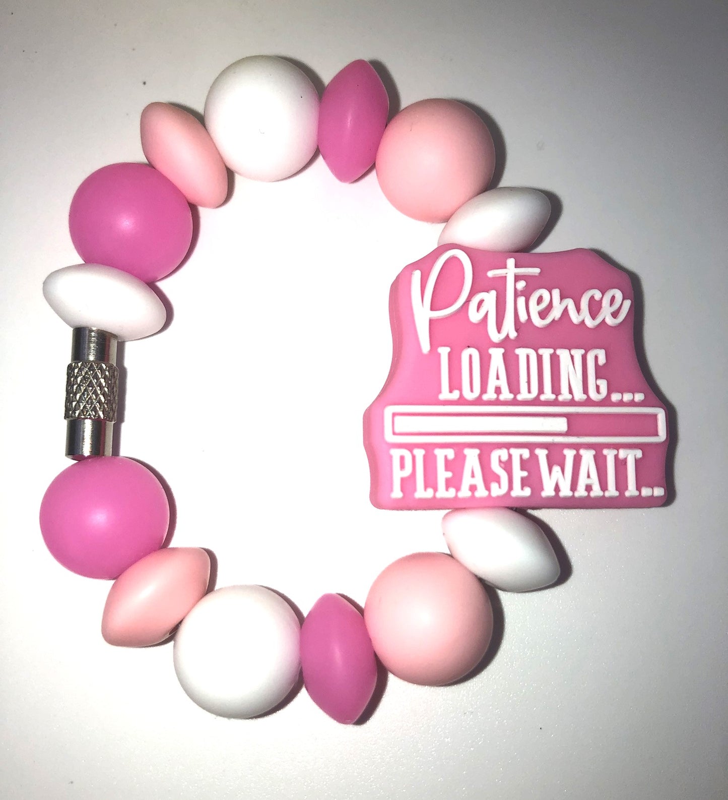 Pink Patience Loading Please Wait Stanley Tumbler Cup Handle Charm