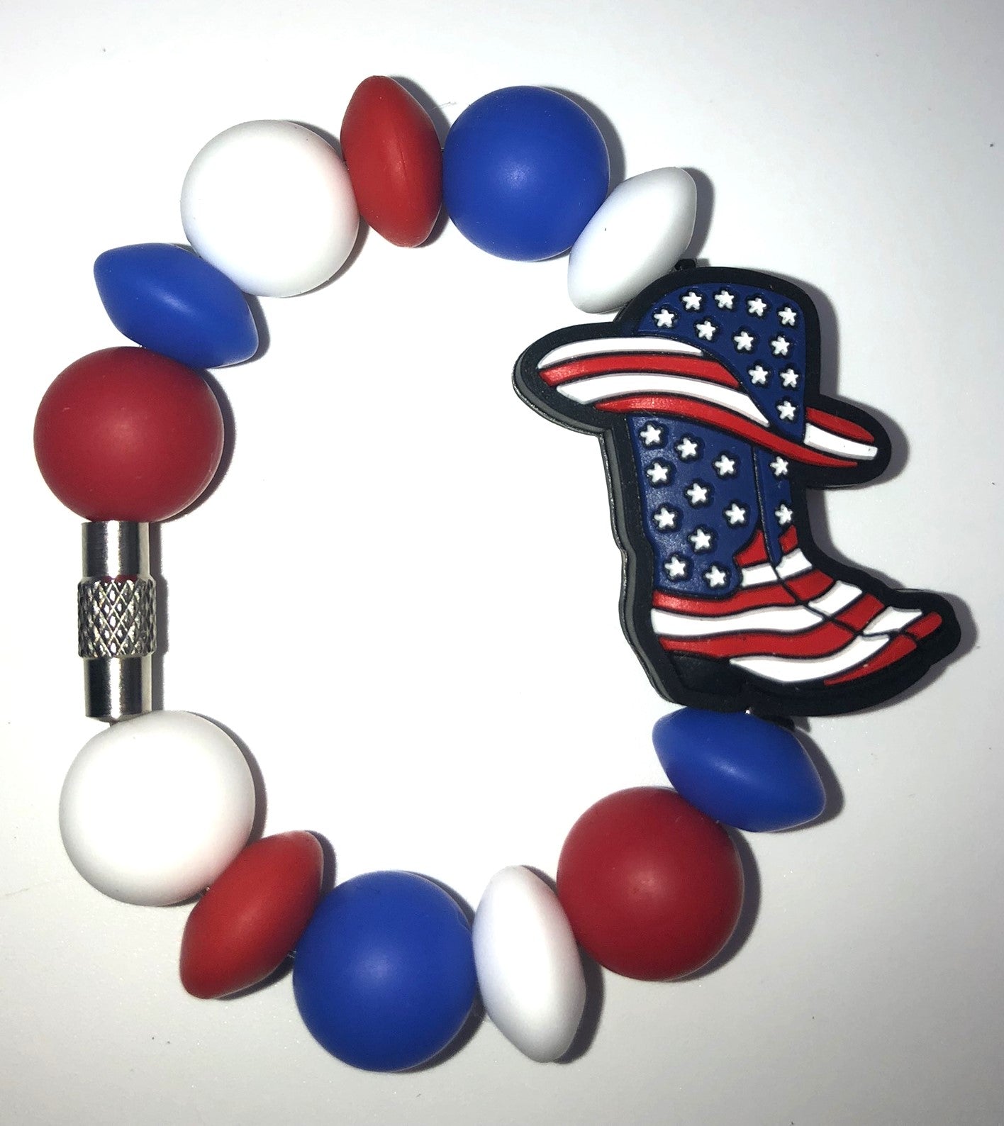 Patriotic Flag Cowboy Boots and Hat Stanley Tumbler Cup Handle Charm