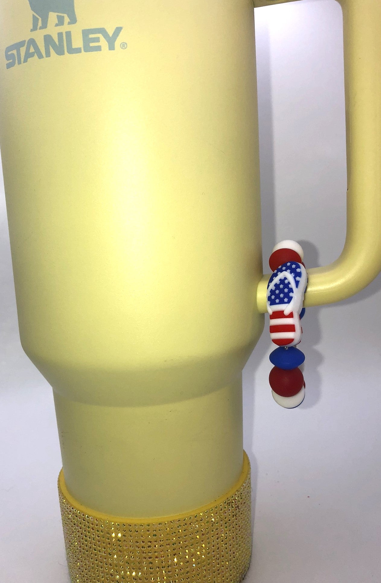 Patriotic Flip Flop Flag Stanley Tumbler Cup Handle Charm