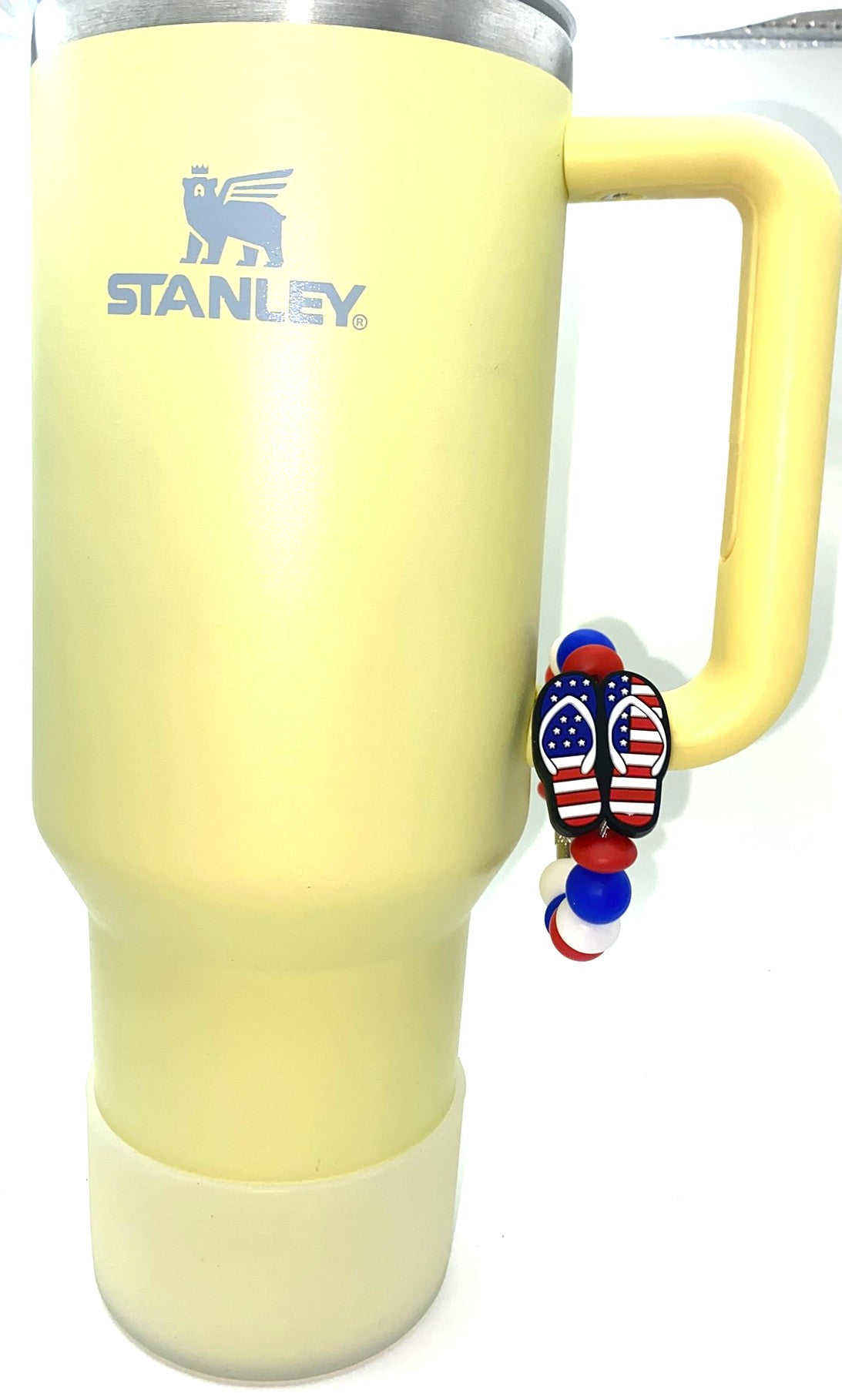 Patriotic Flip Flops Flag Stanley Tumbler Cup Handle Charm