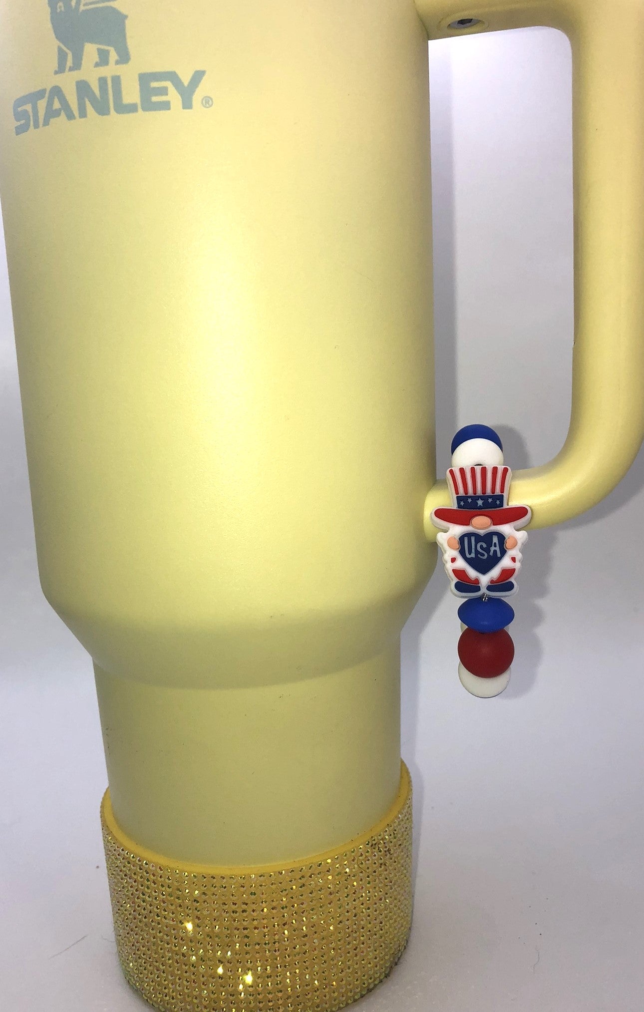 Patriotic Uncle Sam Gnome Stanley Tumbler Cup Handle Charm