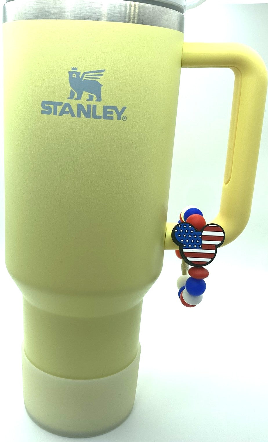 Magical Mouse Ears Boy Patriotic American Flag Stanley Tumbler Cup Handle Charm