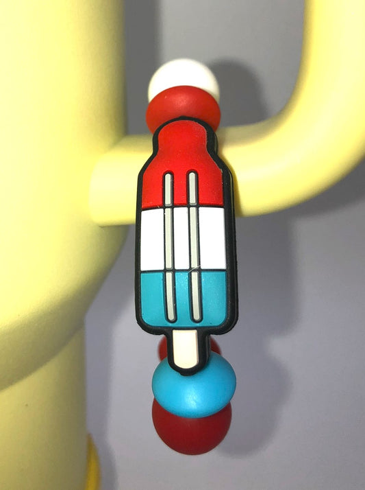 Patriotic Popsicle Bomb Pop Stanley Tumbler Cup Handle Charm