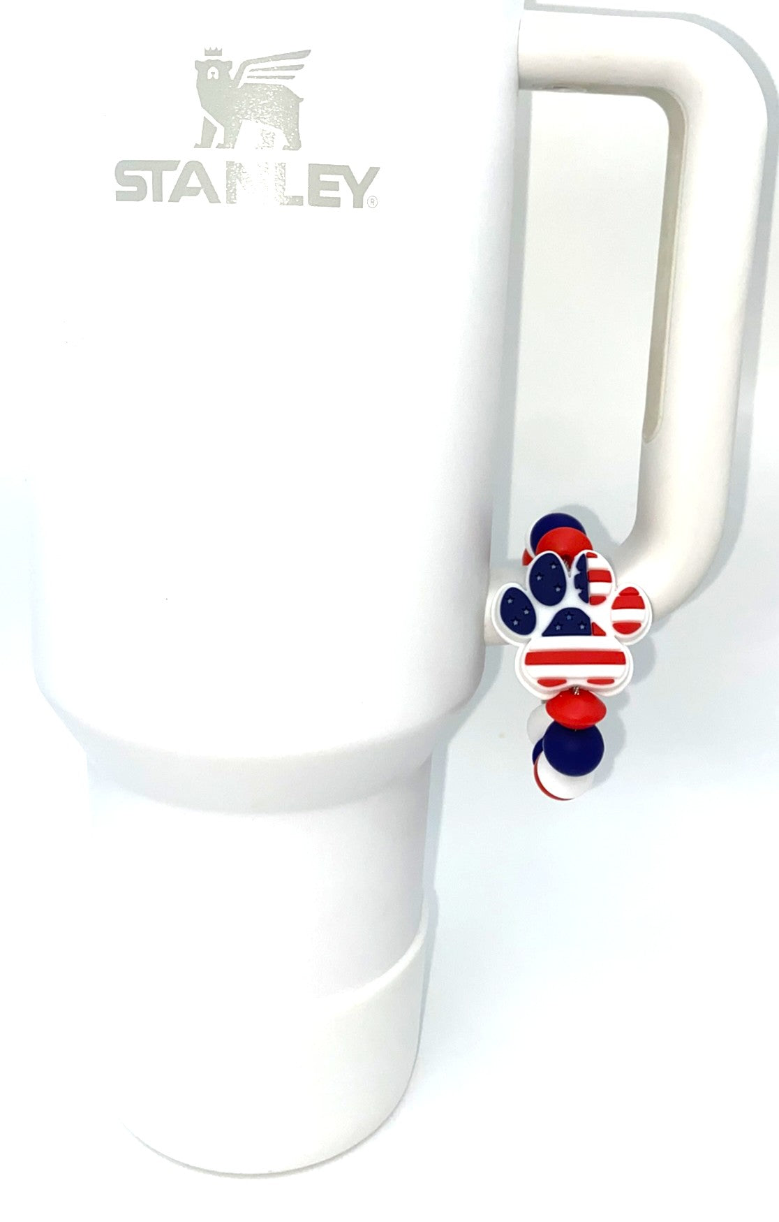Paw Prints Patriotic Stanley Tumbler Cup Handle Charm