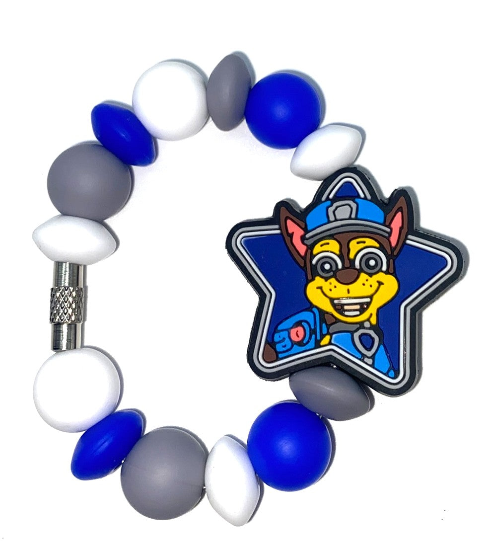Police Pup Star Paw Cartoon Dog Stanley Tumbler Cup Handle Charm