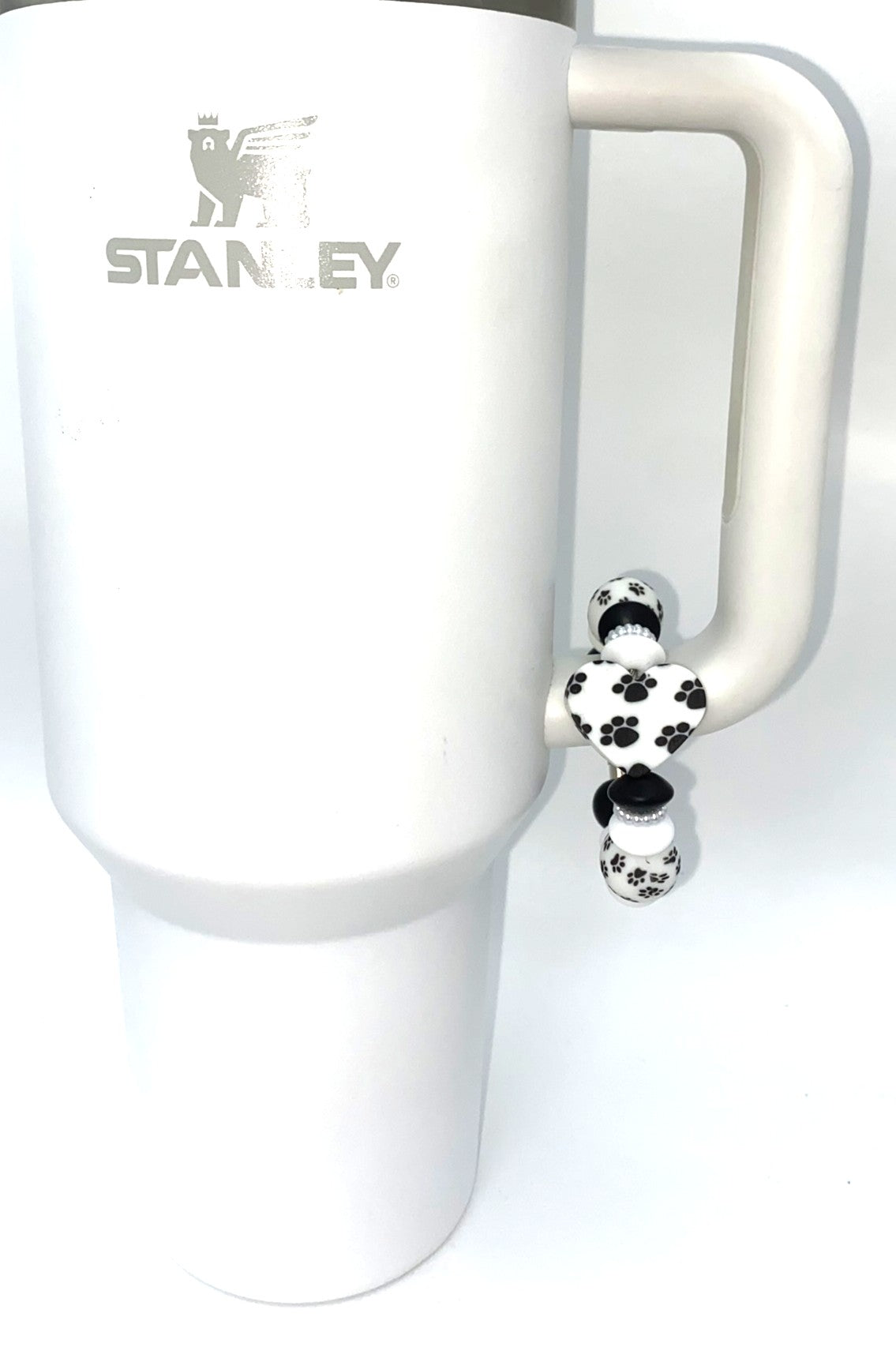 Paw Prints Heart Stanley Tumbler Cup Handle Charm