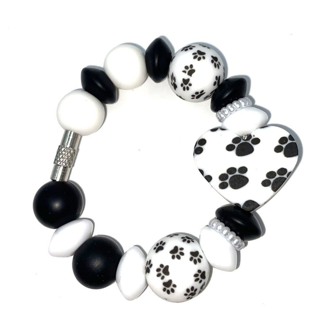 Paw Prints Heart Stanley Tumbler Cup Handle Charm