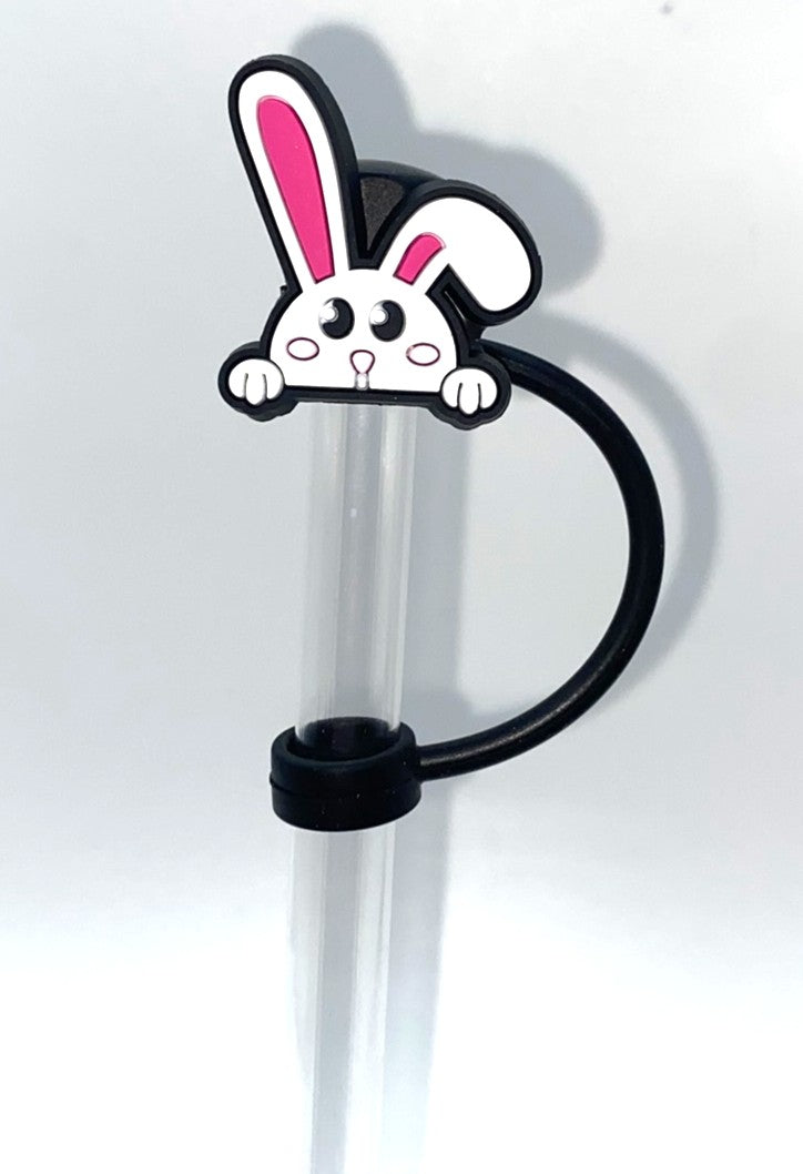 Peeking Easter Bunny Straw Topper