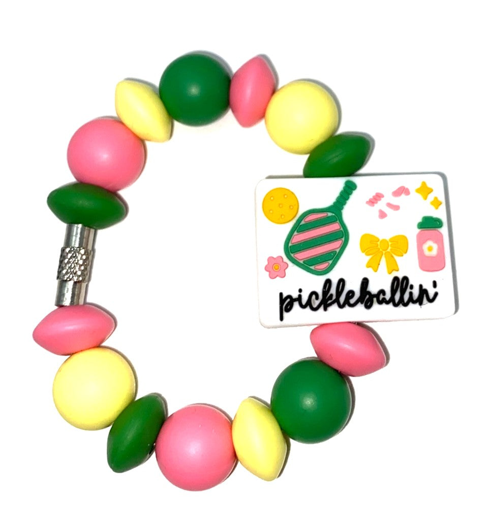 Pickleballin' Stanley Tumbler Cup Handle Charm