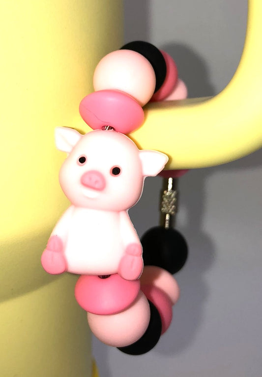 Pig 3D Stanley Tumbler Cup Handle Charm