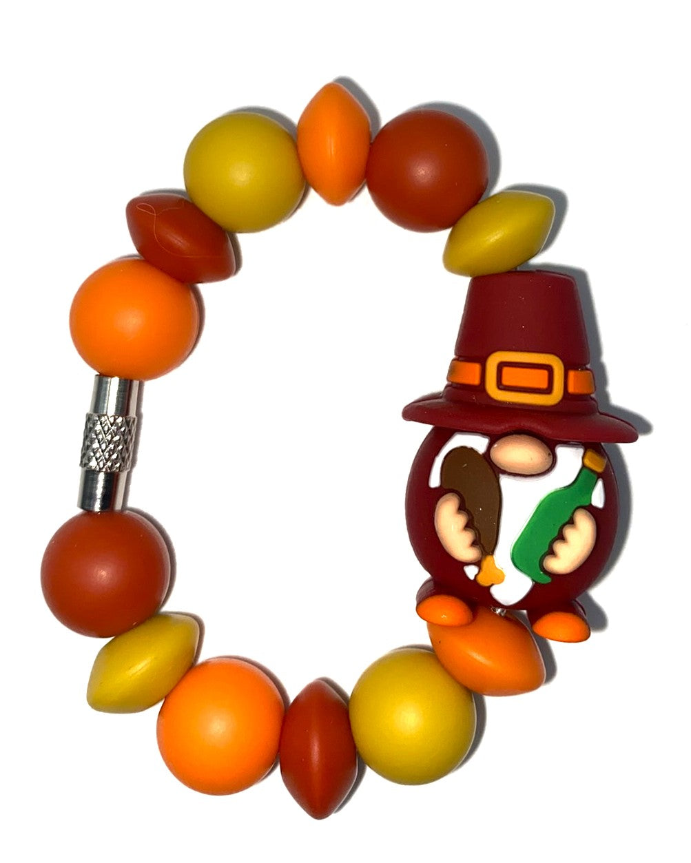 Pilgrim Gnome 3D Thanksgiving Stanley Tumbler Cup Handle Charm