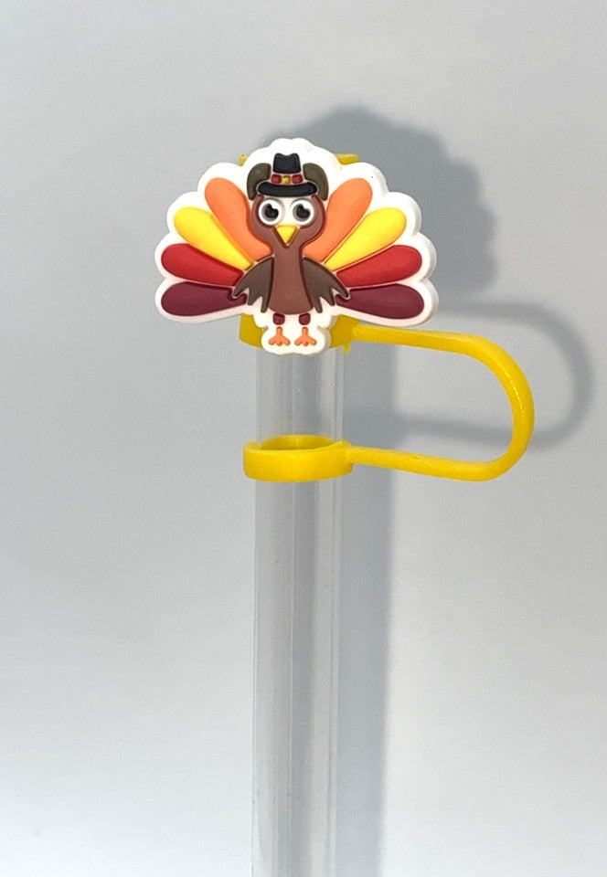 Turkey w/Pilgrim Hat Straw Topper